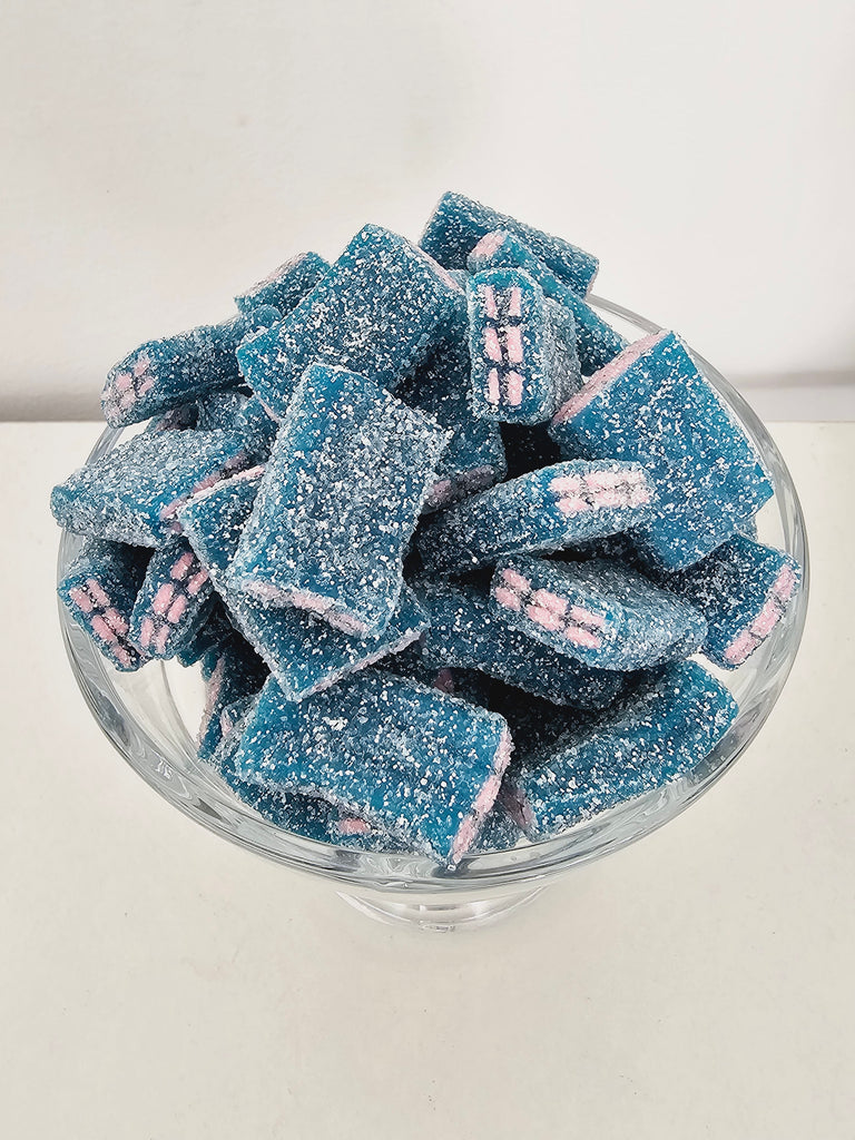 Fizzy Blue Raspberry Bricks – The Lolly Jar NZ